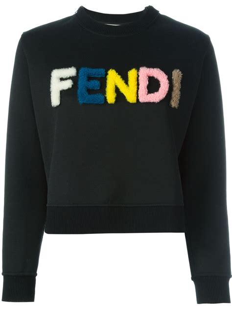 fendi sweatshirt damen|fendi beaded graphic sweatshirt.